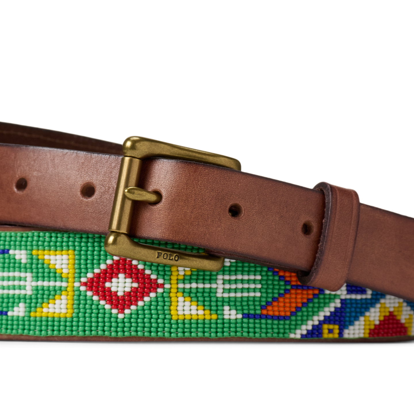 Мужской ремень Ralph Lauren PRL x TÓPA Earth’s Embrace Beaded, цвет: Разноцветный — фото 1