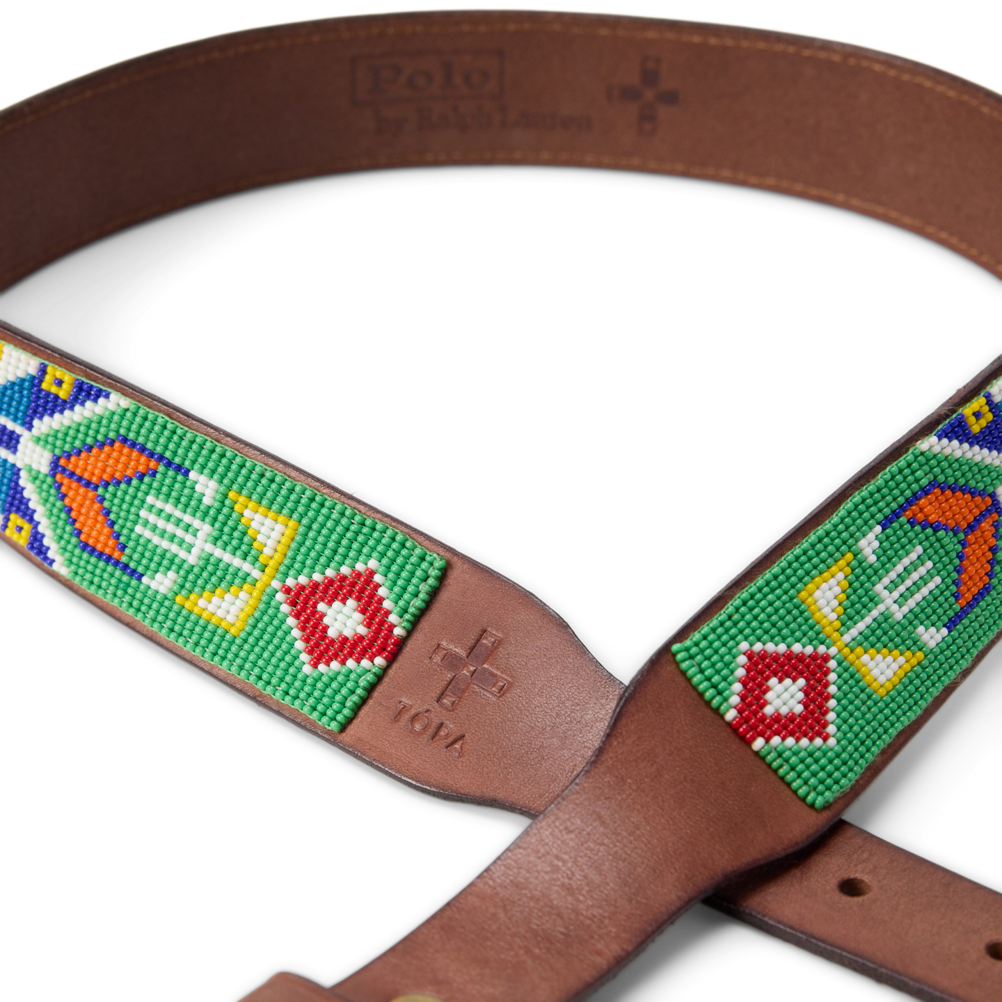 Мужской ремень Ralph Lauren PRL x TÓPA Earth’s Embrace Beaded, цвет: Разноцветный — фото 2