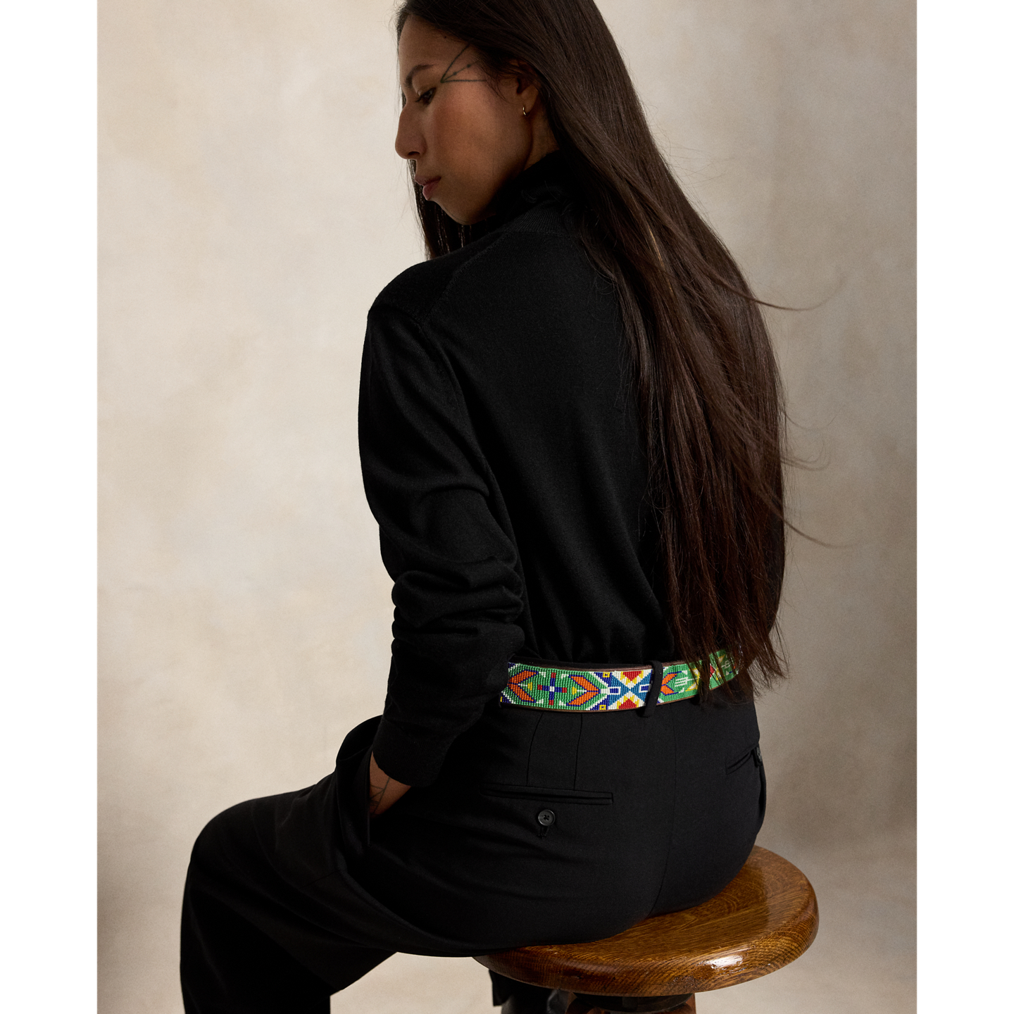Мужской ремень Ralph Lauren PRL x TÓPA Earth’s Embrace Beaded, цвет: Разноцветный — фото 4