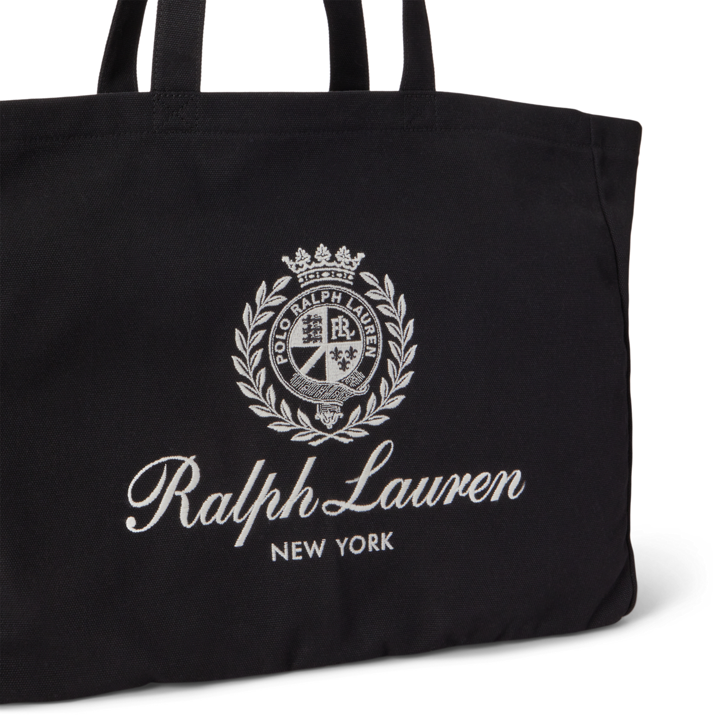 Мужская сумка Ralph Lauren Crest-Embroidered Canvas Tote, цвет: Чёрный — фото 3