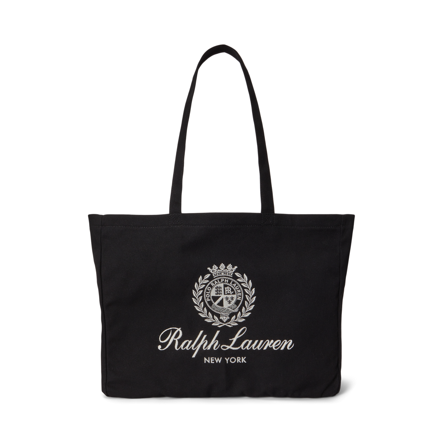 Мужская сумка Ralph Lauren Crest-Embroidered Canvas Tote, цвет: Чёрный — фото 5