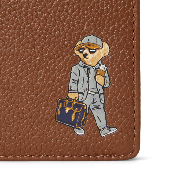 Funda para pasaportes de piel Polo Bear