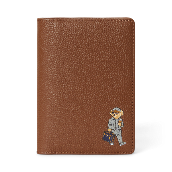 Funda para pasaportes de piel Polo Bear