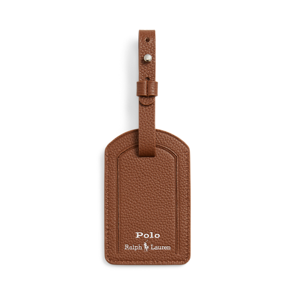 Polo Bear Pebbled Leather Luggage Tag