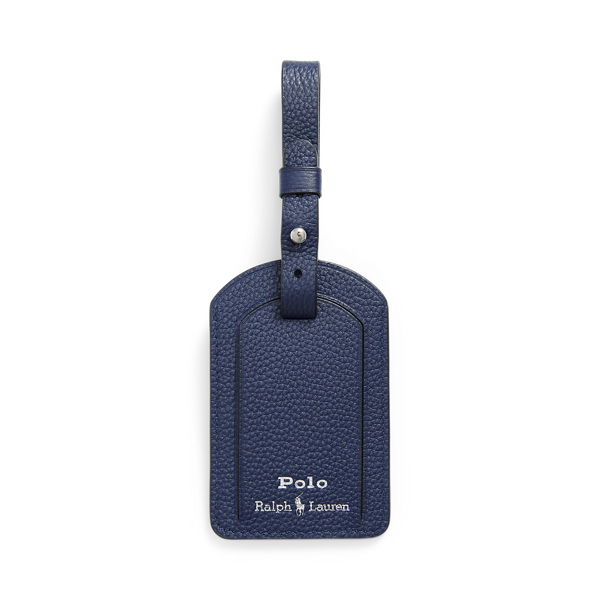 Newport Navy Polo Bear Pebbled Leather Luggage Tag Polo Ralph Lauren 2