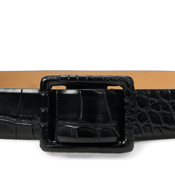 Black Trench-Buckle Alligator Belt Ralph Lauren Collection 2