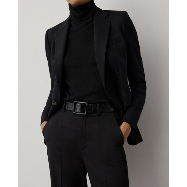 Black Trench-Buckle Alligator Belt Ralph Lauren Collection 3