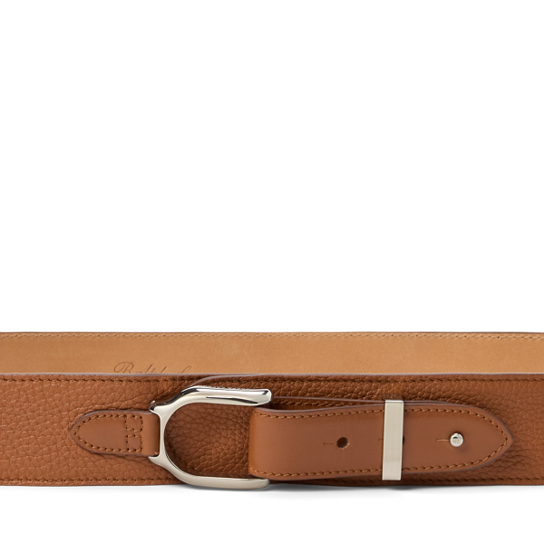 G&uuml;rtel Welington aus Kalbsnarbenleder Ralph Lauren Collection in Gold 2