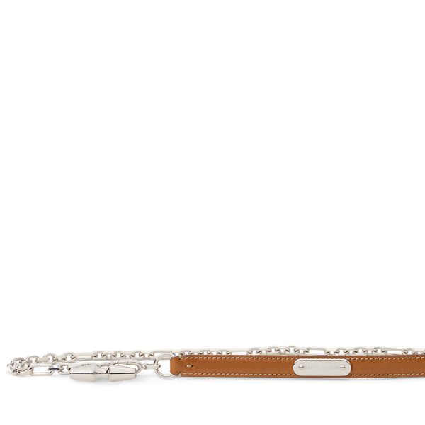 RL Gold Calfskin Toggle Chain Skinny Belt Ralph Lauren Collection 2