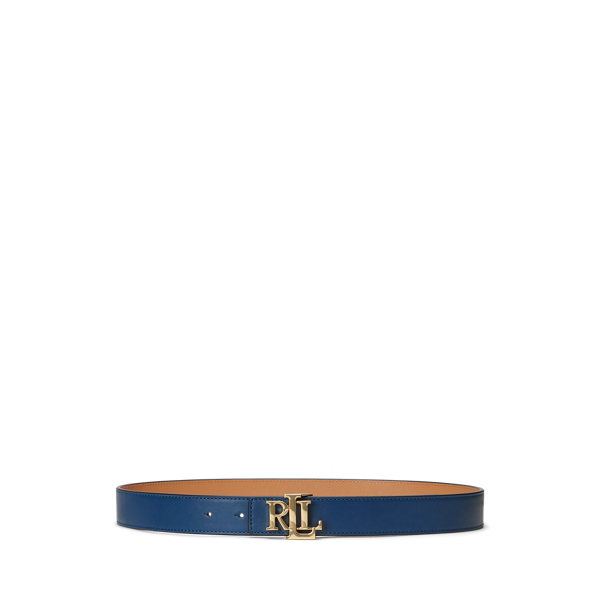 Omkeerbare leren riem met logo