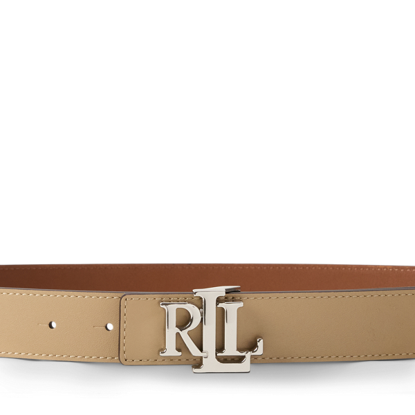 Tan/Lauren Tan Reversible Leather Logo Belt Lauren 3