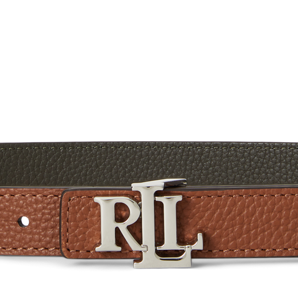 ロゴ リバーシブル レザー スキニー ベルト | ラルフ ローレン