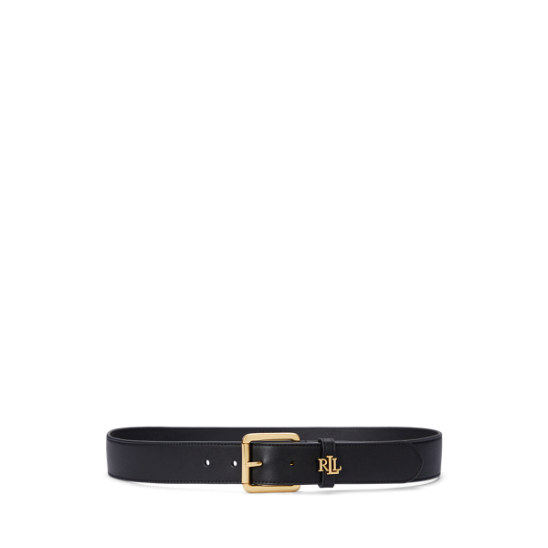 Black Logo-Keeper Leather Belt Lauren 1