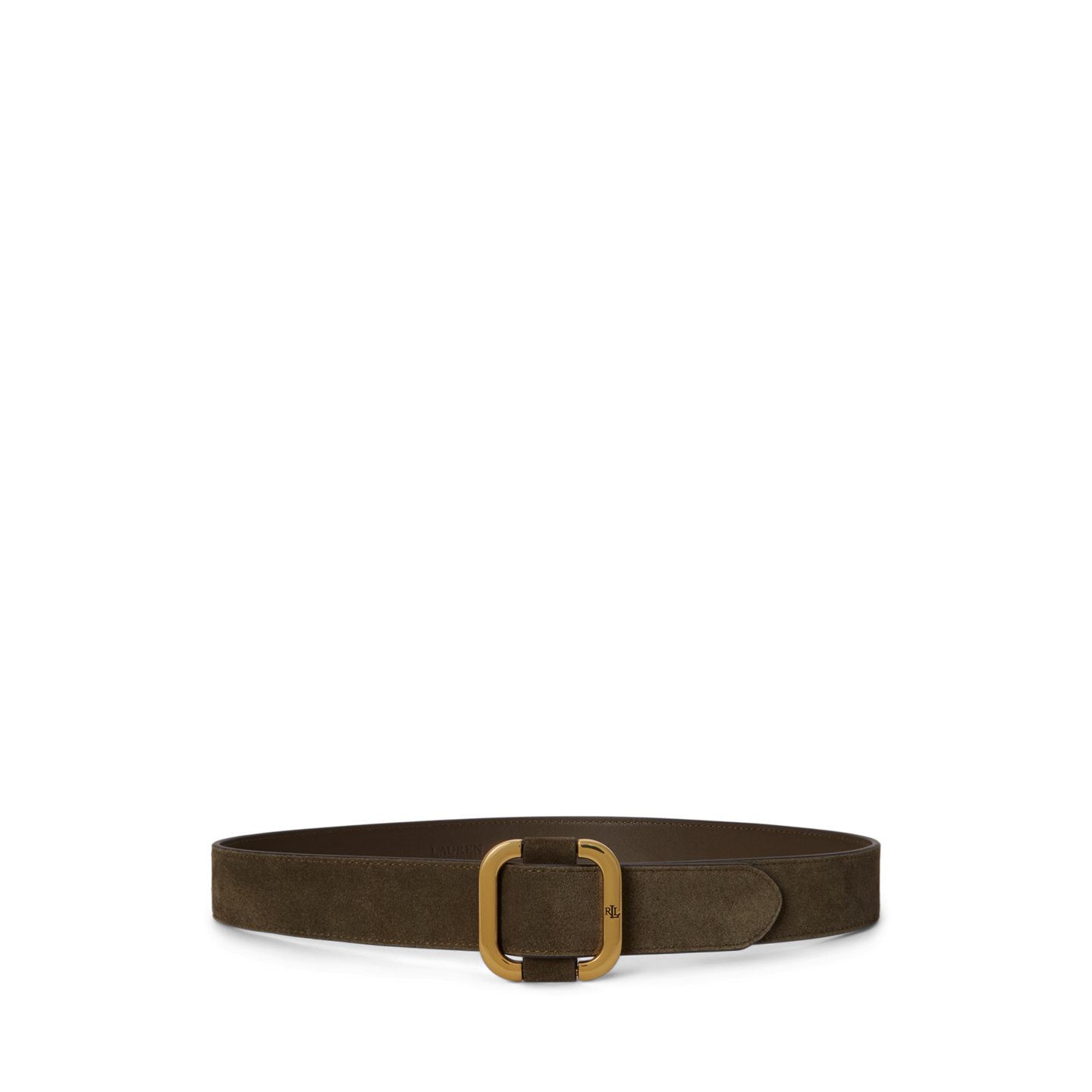 Женский ремень Ralph Lauren Slide-Buckle Suede, цвет: Зелёный — фото 3