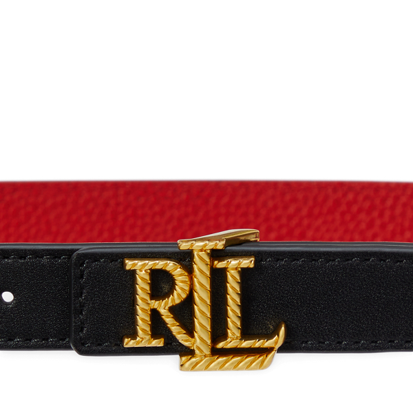 Logo Reversible Embossed Skinny Belt