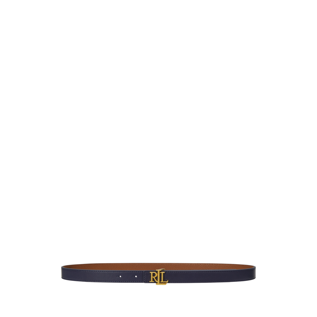 Ralph Lauren ロゴ リバーシブル エンボスド スキニー ベルト　S LAUREN RALPH ベルト ロゴ リバーシブル レザー スキニー