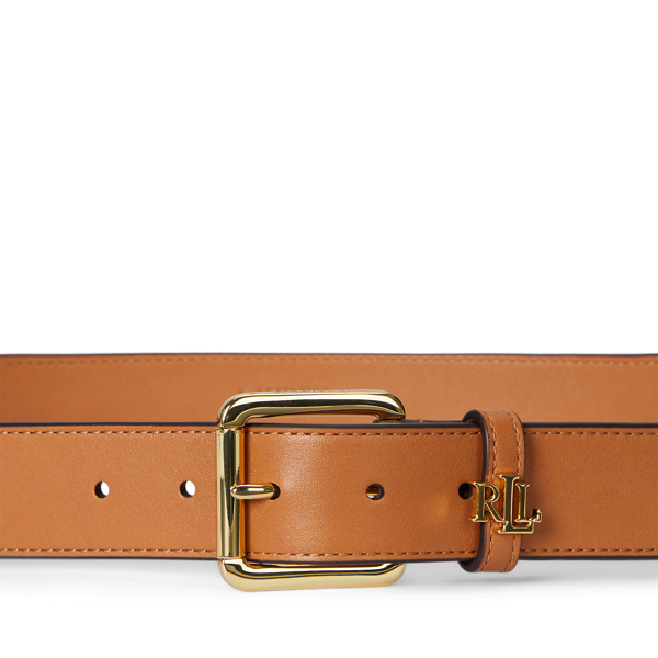 Classic Caramel Logo-Keeper Leather Belt Lauren 2