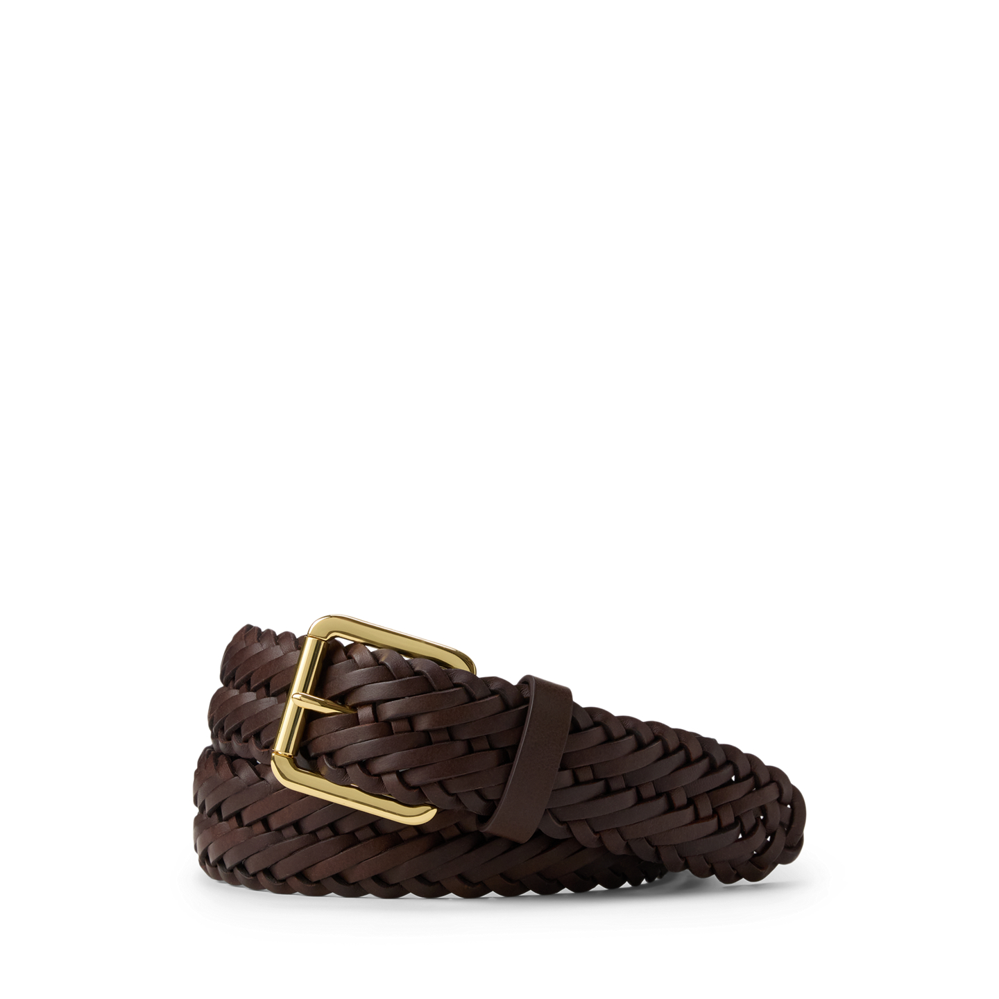 Женский ремень Ralph Lauren Braided Vachetta Leather, цвет: Каштановый коричневый — фото 3
