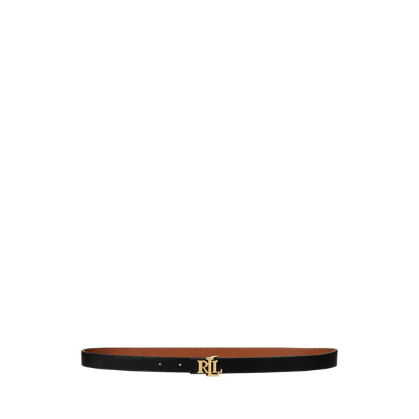 新品 ラルフローレン リバーシブル クロスハッチ レザーベルト RALPH LAUREN｜ロゴ リバーシブル クロスハッチ レザー ベルト