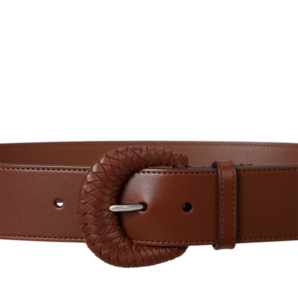 Breiter Ledergürtel mit Schnalle Lauren in Cuoio 2