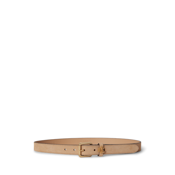 Cintura sottile in camoscio con logo