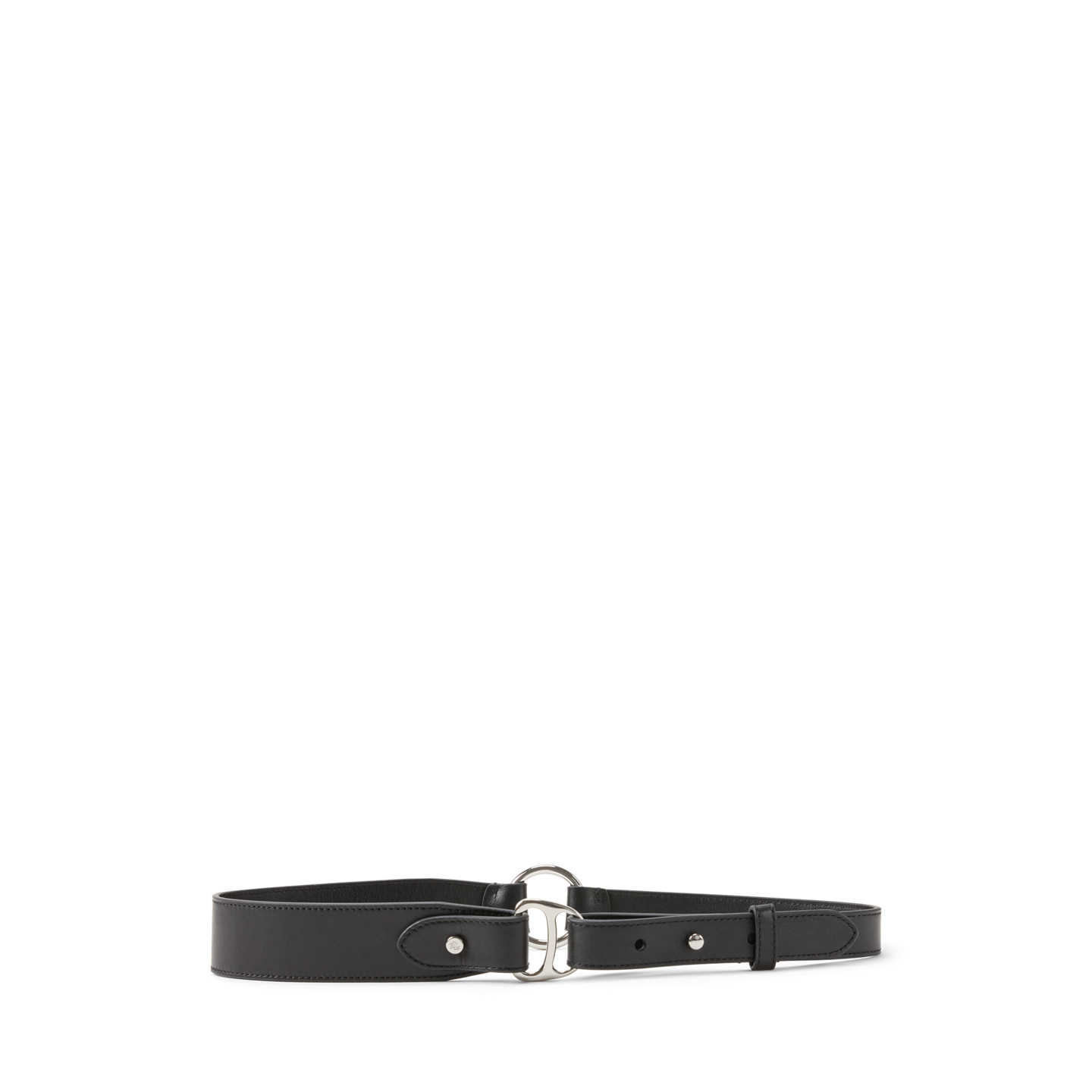 Женский ремень Ralph Lauren Equestrian D-Ring Leather, цвет: Чёрный — фото 2