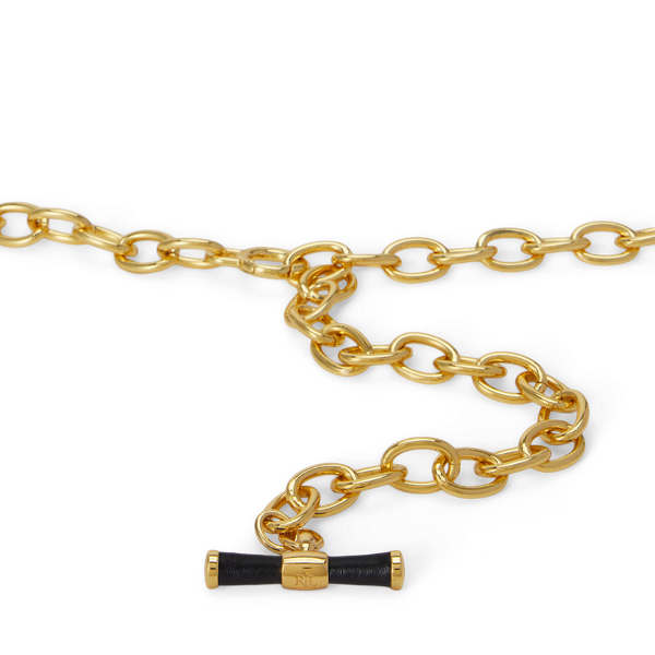 Brass-Finished Toggle Chain Belt