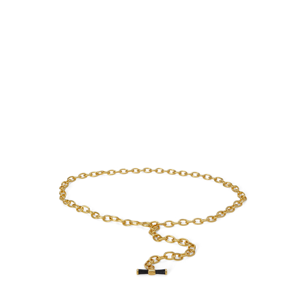 Brass-Finished Toggle Chain Belt