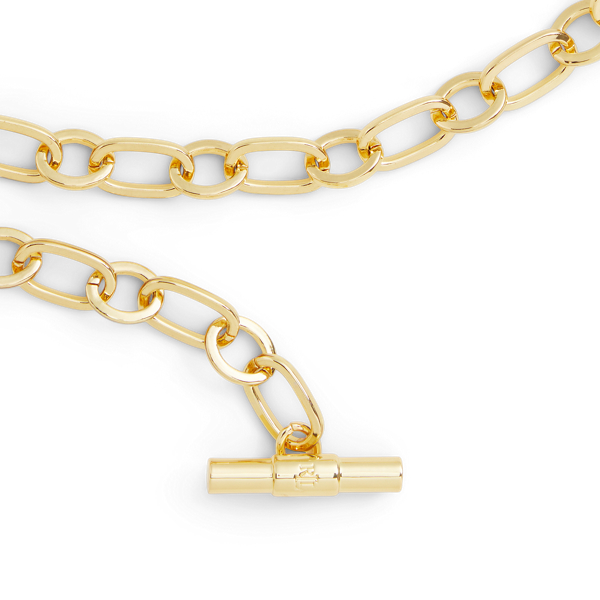 Polished Brass Brass-Finished Toggle Chain Belt Lauren 2