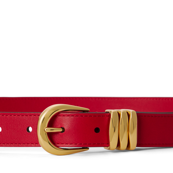 Metal-Keeper Leather Skinny Belt