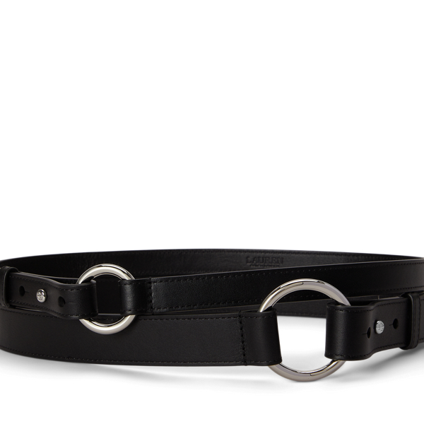 Leather O-Ring Stacked Wide Belt