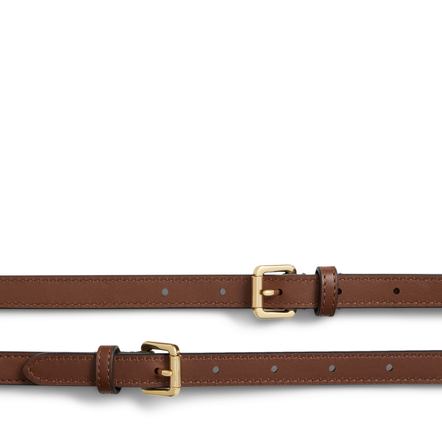 Женский ремень Lauren Ralph Lauren Leather-Trim Stacked Chain Belt, цвет: Рыжевато-коричневый — фото 1