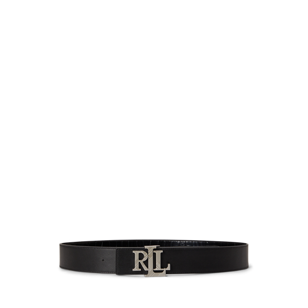 Logo Reversible Croc-Embossed Wide Belt