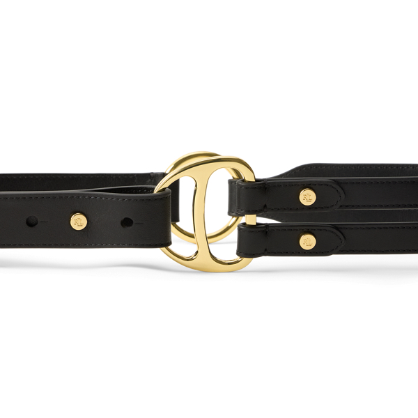Tri-Strap D-Ring Leather Belt