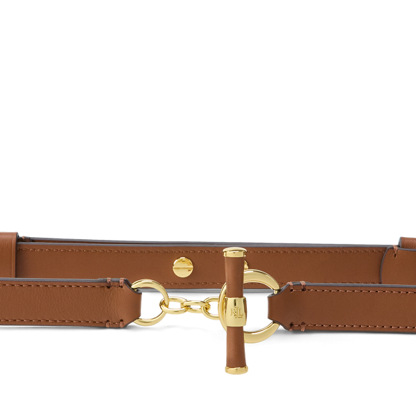 Lauren Tan Skinny Leather Toggle Belt Lauren 2