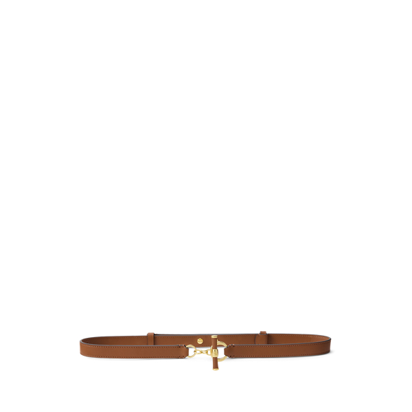 Lauren Tan Skinny Leather Toggle Belt Lauren 1