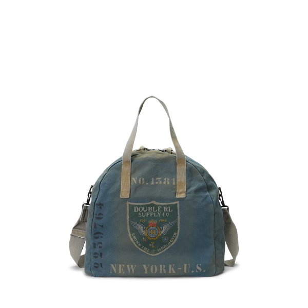 Faded Blue Canvas Graphic Tote RRL 1