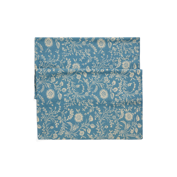 Indigo Floral Cotton Scarf