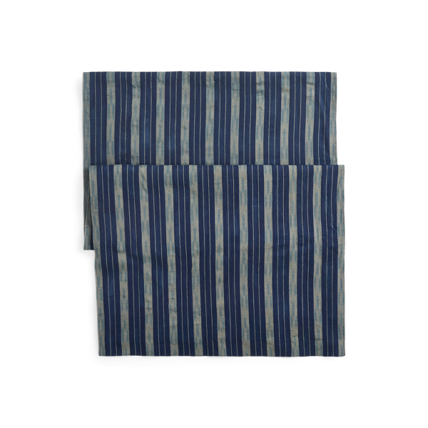 Indigo Handwoven Indigo Cotton Scarf RRL 1