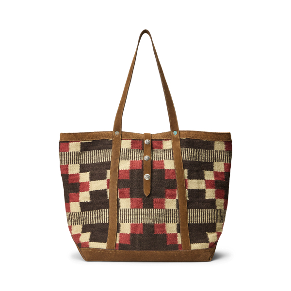 Cream/Red/Brown RRL x Zefren-M Handwoven Jacquard Tote RRL 1