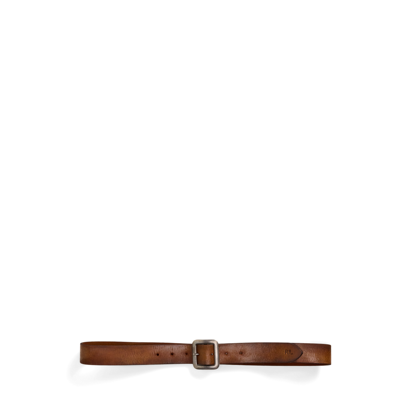 Мужской ремень Ralph Lauren Hand-Burnished Leather, цвет: Коричневый — фото 1