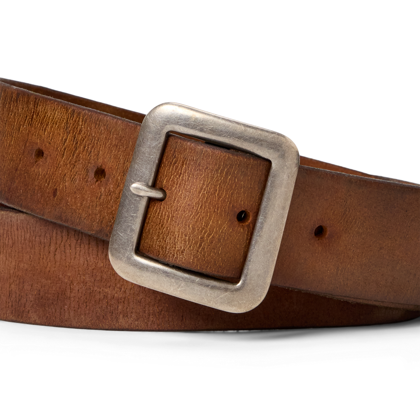 Мужской ремень Ralph Lauren Hand-Burnished Leather, цвет: Коричневый — фото 2