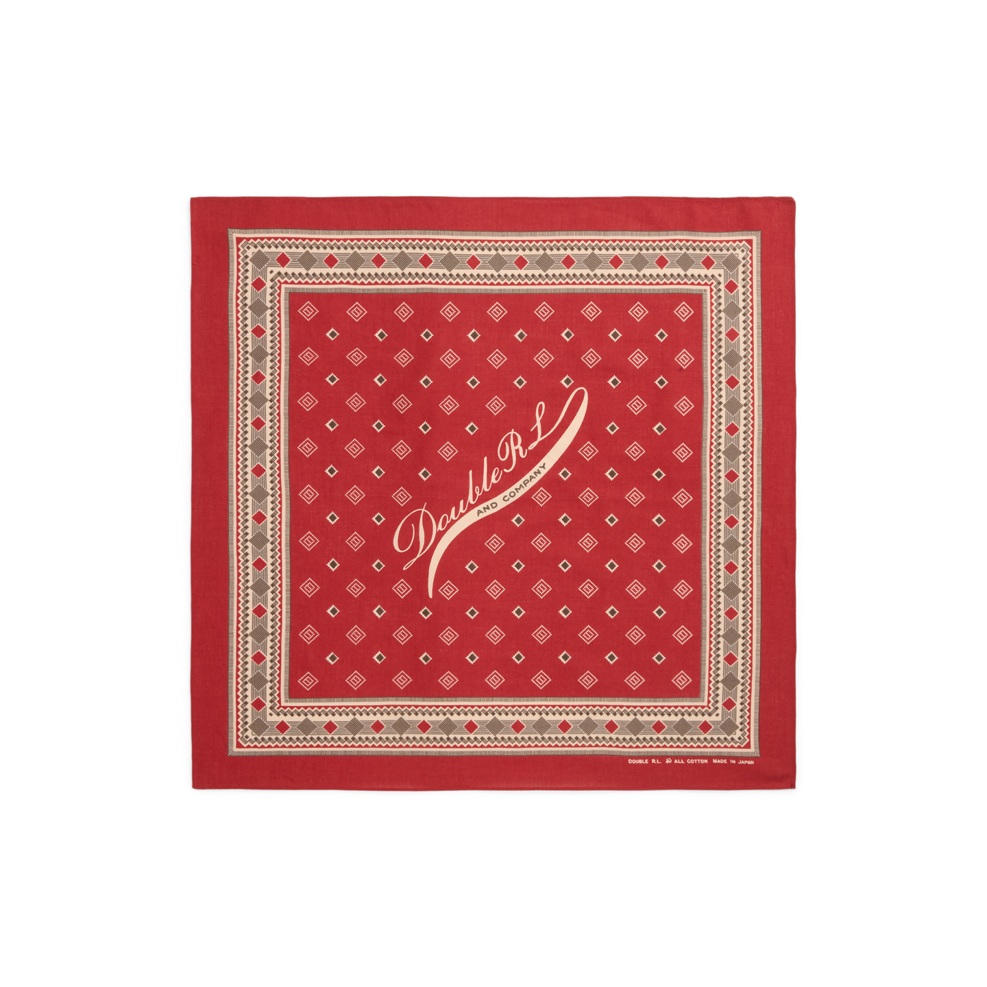 Мужские перчатки Ralph Lauren Logo Cotton Bandanna, цвет: Красный / Кремовый — фото 2