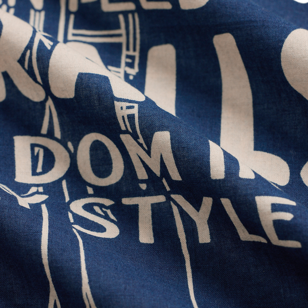 Bandana à motif en coton indigo RRL en Indigo/Crème 3