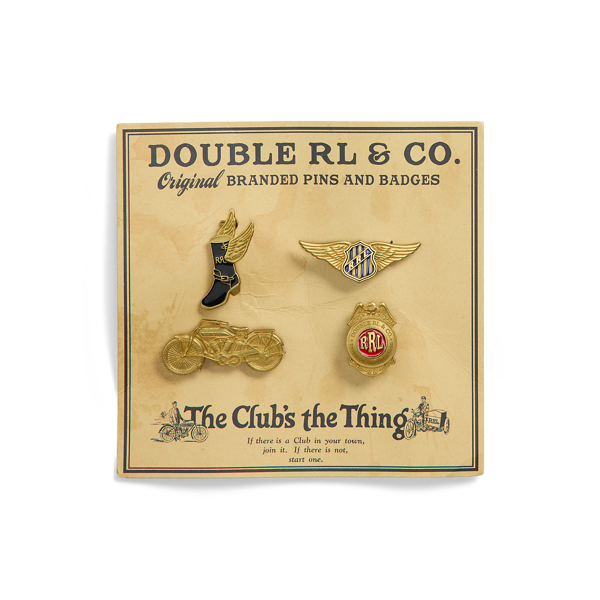 アクセサリー RRL Ralph Lauren MOTO BRASS PIN - BROWN Moto Brass Pin
