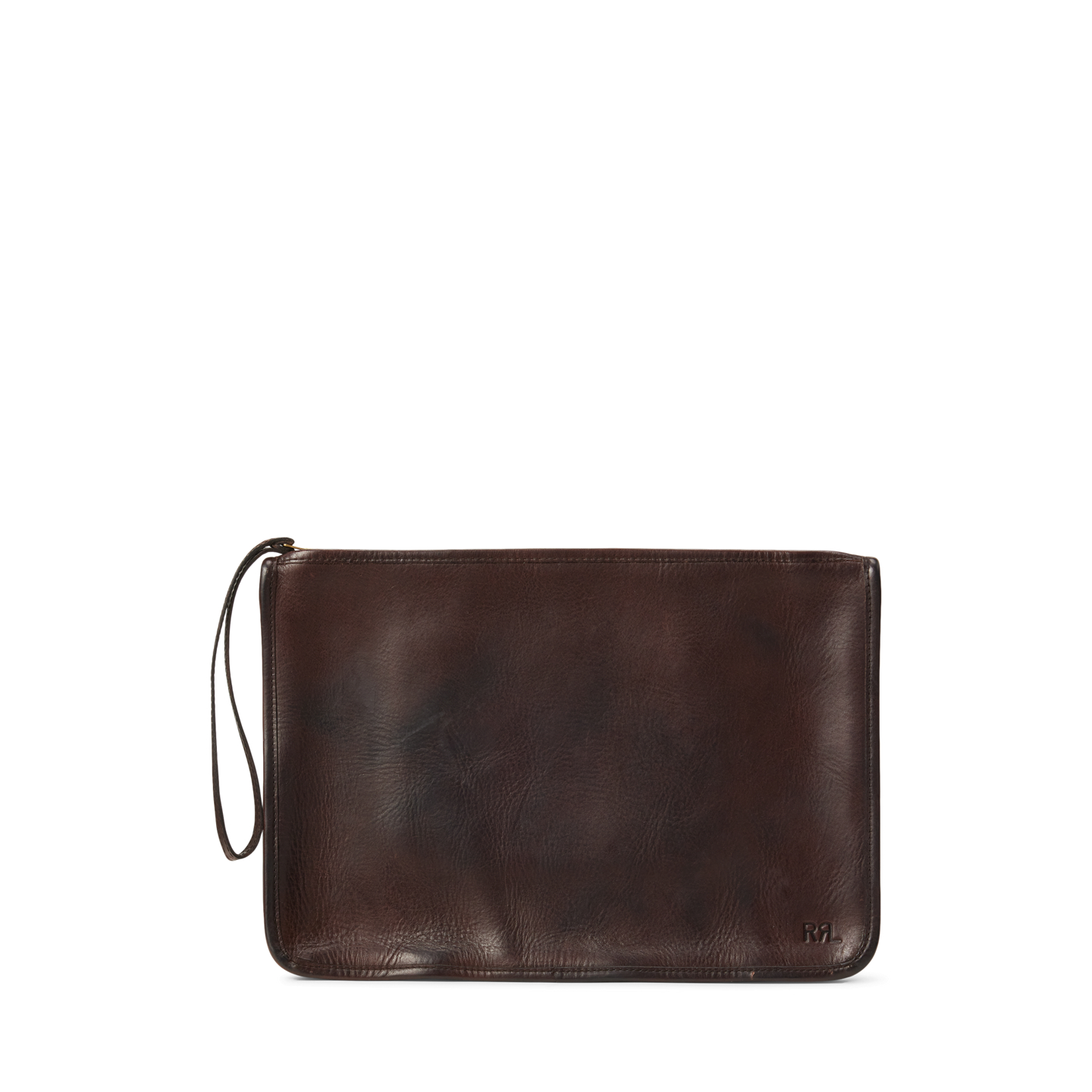 Мужская сумка Ralph Lauren Leather Pouch, цвет: Тёмный коричневый — фото 3