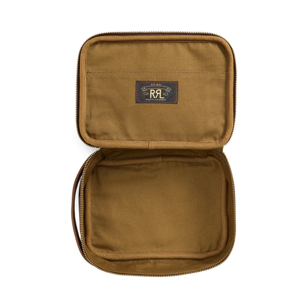 RRL ラルフローレン　ナイロンキャンバス　トラベルポーチ　カーキ キャンバス トラベル ケース （ポーチ）｜POLO RALPH LAUREN