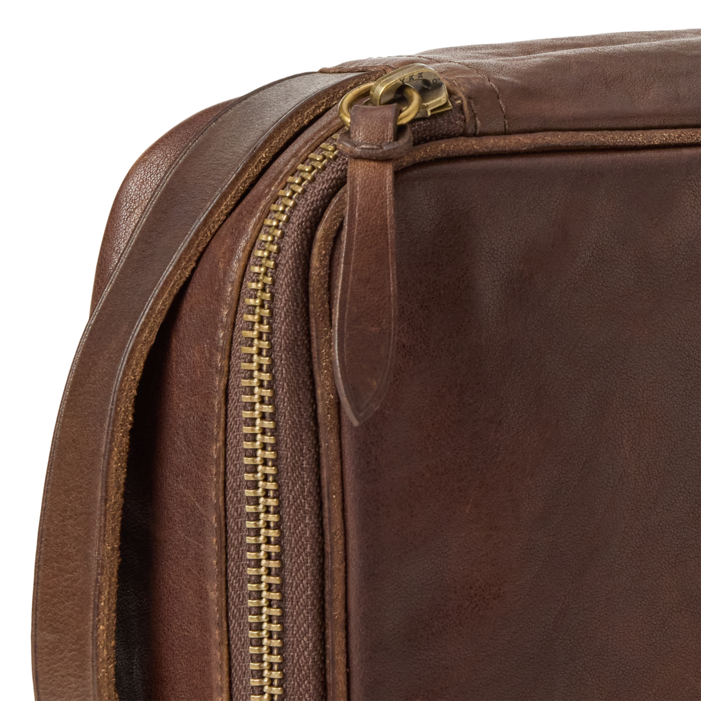 Мужская сумка Ralph Lauren Leather Travel Pouch, цвет: Тёмный красное дерево — фото 3