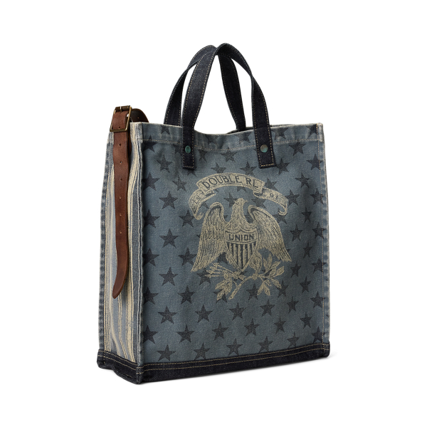 Star-Print Graphic Tote