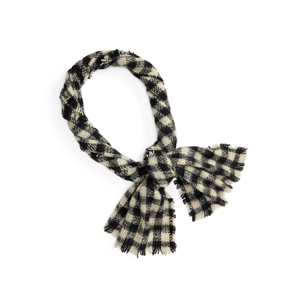 Checked Wool Scarf
